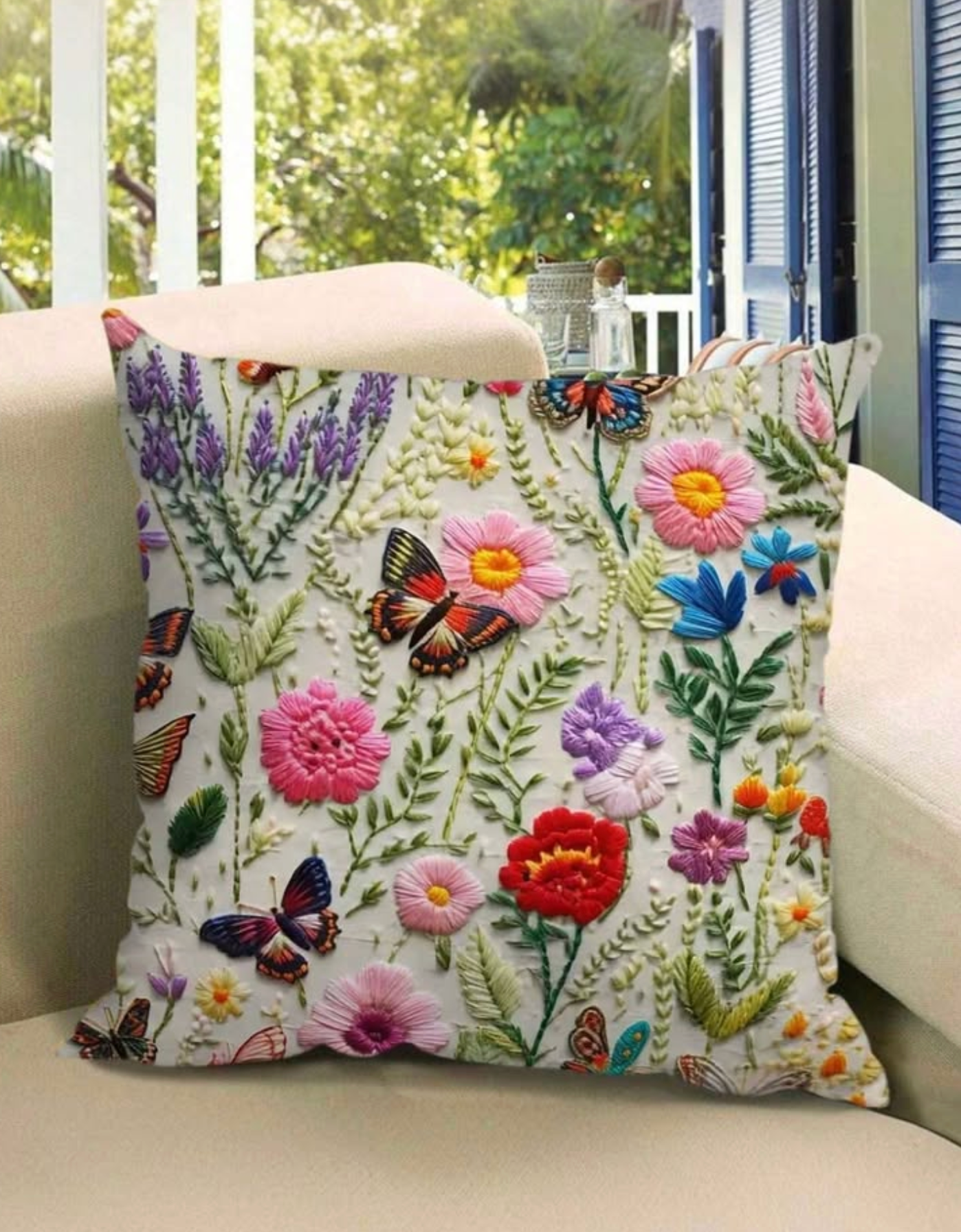 š¼ New Lovely Bohemian Floral Butterfly Print Pillowcase Cover