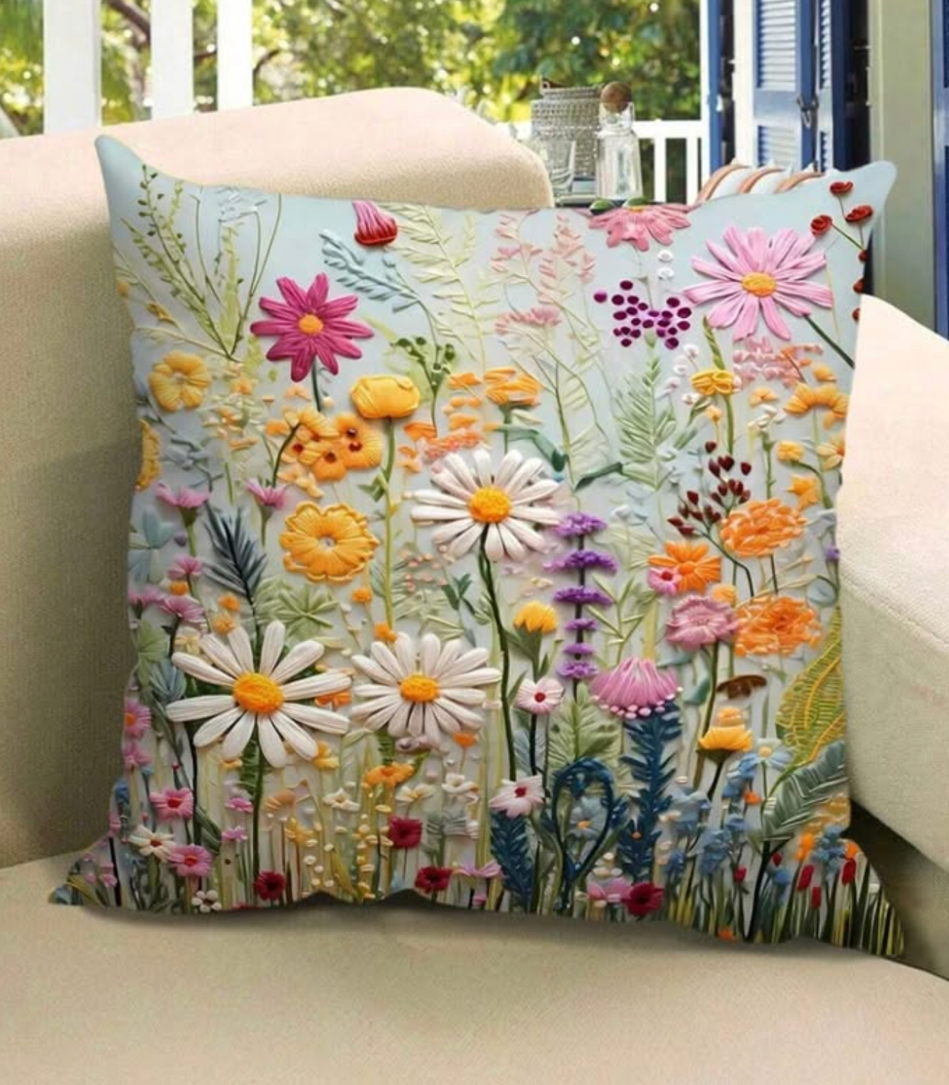 🌼 New Lovely Bohemian Floral Print Pillowcase Cover