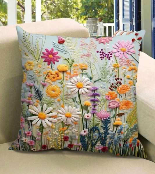 🌼 New Lovely Bohemian Floral Print Pillowcase Cover